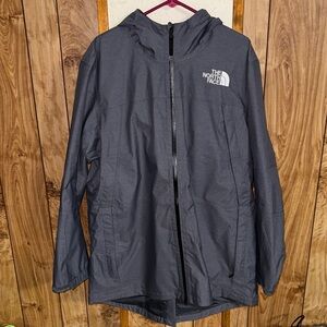 The North Face Charcoal Hooded rain/wind Jacket